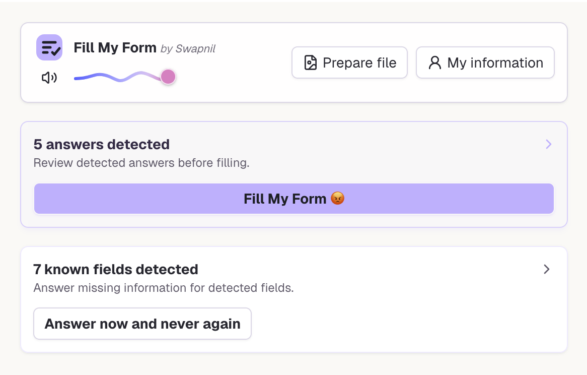 Fill My Form